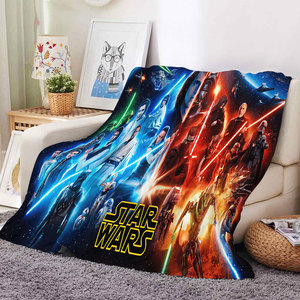Wholesale Anime Cartoon Space Wars Plush Blanket Custom Soft Fleece Flannel <b>Throws</b> Blankets <b>for</b> Bed Sofa <b>Couch</b> Car Travel - Product Image 4