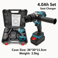 Perceuse à percussion au lithium 21V à double vitesse avec deux batteries, tournevis à main rechargeable OEM