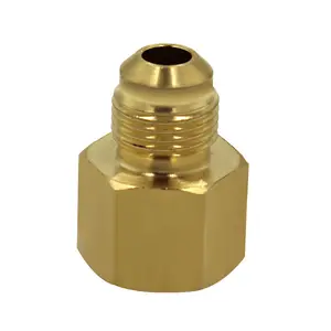 1/2 Inci NPT Thread Perempuan Konversi 3/8 Inch Male Flare Thread Kuningan Pipa Fitting Adaptor