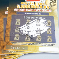 Cartes à gratter personnalisées pour loterie, billets de jeu à gratter, cartes à gratter à code instantané, billets de loterie à gratter