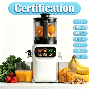 Extractor de Jugos Prensado en Frío, Eléctrico de Alta Gama, Masticación Lenta, Boca Ancha, Alto Rendimiento, Silencioso, 350W, Acero Inoxidable, Autolimpiante, para Frutas, CE FDA - Product Image 1