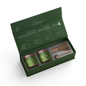 Custom Logo Bedrukt Luxe Groene Thee Matcha Set Tools Geschenkdoos Verpakking Voor Matcha Groene Thee Verpakking