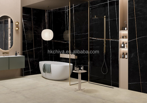 Losa de piedra negra dorada, Material de decoración Interior de mármol de lujo para pared de suelo y baldosas de piedra de tocador - Product Image 4