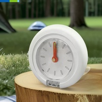 Smart Portable Flip Type Pointeur Horloge Petit Réveil Carré pour Voyage pour Bureau Salon Voyage Horloge Utilisation