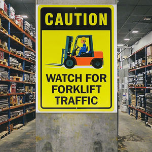 Securun 2025 <span class=keywords><strong>Forklift</strong></span> trafik işareti ayakta yansıtıcı kaplı alüminyum 14x10 inç güvenlik uyarı işareti - Product Image 5