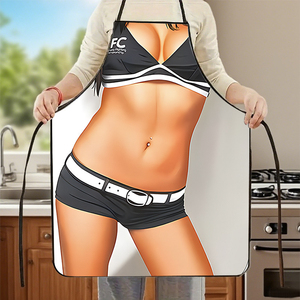 Divertido <span class=keywords><strong>Delantal</strong></span> de <span class=keywords><strong>Bikini</strong></span>, <span class=keywords><strong>Delantal</strong></span> Creativo con Estampado Sexy, <span class=keywords><strong>Delantal</strong></span> sin Mangas para Cocinar, Resistente al Agua y al Aceite - Product Image 2
