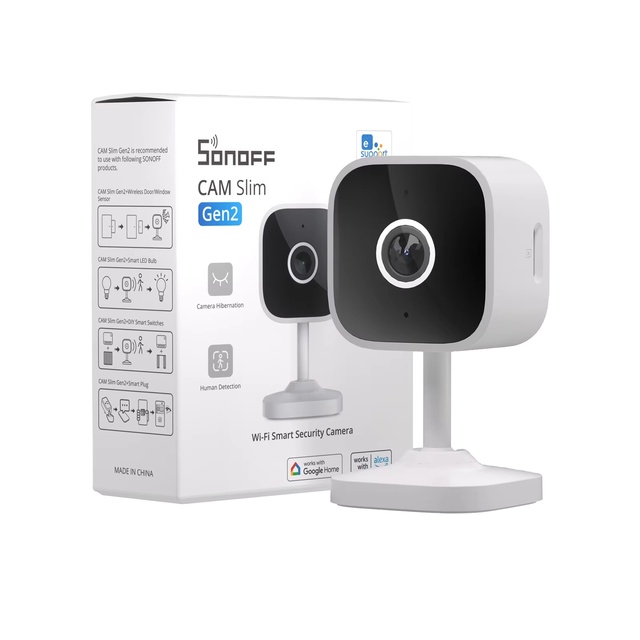 CAM-S2 SONOFF CAM Slim Gen2 WiFi Smart Home Security Camera 1080P HD Motion Detection Alert Night Vision Alexa Google Home CAMS2
