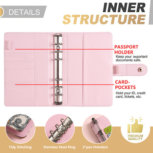 <span class=keywords><strong>2025</strong></span> Sản Phẩm Mới A6 Macaron Màu 6 Vòng Cổ Điển Thiết Kế Cây Nho Ngân Sách Chất Kết Dính Ví Cho Ngân Sách Với Tiền Mặt Phong Bì Và Nhãn Dán - Product Image 3