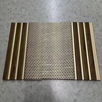 Panneau mural en PVC PS imperméable et personnalisé pour décoration intérieure avec persiennes au charbon de bois à prix d'usine