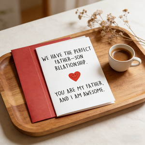 Carte de vœux pour la fête des pères, envoyée par son <span class=keywords><strong>fils</strong></span>, avec un message amusant sur la relation parfait entre père <span class=keywords><strong>et</strong></span> <span class=keywords><strong>fils</strong></span>, cadeau humoristique pour papa - Product Image 4
