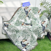 Couverture de tapisserie personnalisée avec logo/design personnalisé en gros Tapis Boho, Couverture Jacquard tissée