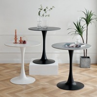 Table basse convertible au design incurvé en fer, style moderne et contemporain, ensemble de petites tables pour salon et salle à manger