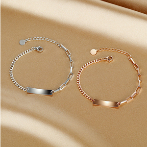 2024 nuovo arrivo <span class=keywords><strong>bracciale</strong></span> a catena in <span class=keywords><strong>oro</strong></span> rosa personalizzato alla moda gioielli con nome personale per le bambine e per l'anniversario delle donne - Product Image 4