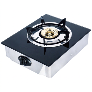 Single Burner Tempered Glass <b>Gas</b> Cooktop Electronic Ignition <b>Portable</b> Table Top Design for Hotel Use Class Energy Efficiency - Product Image 1