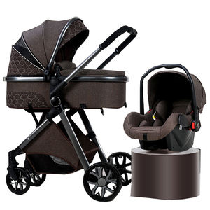 Fournisseur chinois de poussettes de luxe pour bébés, vente directe, poussette 3 en 1 avec siège surélevé - Product Image 5