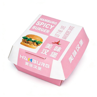 Boîte à hamburger jetable et compostable pour la restauration rapide, avec impression de logo personnalisée de qualité alimentaire et respectueuse de l'environnement