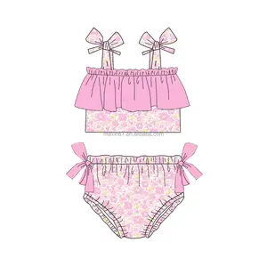 Baju renang anak-anak butik baju renang bikini anak desain floral unik pakaian renang anak perempuan bayi pakaian pantai