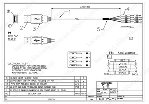 Customized Single USB Male Head Cable 1P with 2.54mm Housing <strong>Wires</strong> Cables Assemblies - Product Image 6