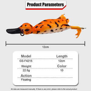 GS เหยื่อล่อตกปลารูปเป็ด10สี12ซม. 22.5ก. ดีไซน์ใหม่ - Product Image 4