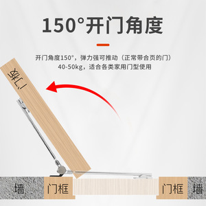 Stainless Steel Door Closer Hydraulic 15-55kg Adjustable Speed Minimalist Design For Commercial Use - Product Image 4