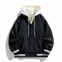 Veste d'hiver rembourrée en duvet de qualité supérieure pour hommes, avec capuche moelleuse et poches, vente en gros d'usine, design personnalisé disponible