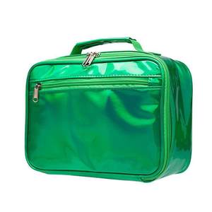 Bolsa de Maquillaje de Viaje Personalizada de 10 Pulgadas para Mujer, Organizador de Cosméticos de PU Holográfico, Bolsa de Aseo Multicapa con Asa - Product Image 6