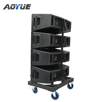 Altavoz de sistema de sonido line array de 2 vías de 10 pulgadas dual con alimentación activa para exteriores de