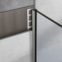 Profils de carreaux de verre de douche en acier inoxydable personnalisés pour la décoration de mur et de sol