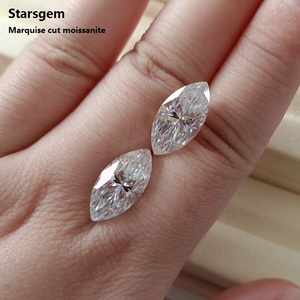 Starsgem White DEF Màu VVS Phòng Thí Nghiệm Tổng Hợp Rõ Ràng Tạo Ra Moissanite Marquise 1 Ct - Product Image 1