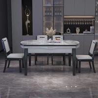Table à manger pliante et convertible YOUTAI, design moderne, durable, ronde et rectangulaire, plateau en pierre, mobilier de maison, utilisation en parc