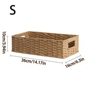 Panier de rangement rectangulaire multifonctionnel en corde de papier tressée, style moderne et minimaliste, avec poignées, pour toilettes, vente en gros