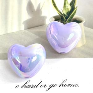 Cuentas acrílicas en forma de corazón de 21 mm que brillan en la oscuridad, chapadas, para cadena de teléfono, accesorios para llaveros - Product Image 3