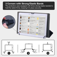 Vente flash - Étui universel rotatif pour tablette de 7 à 12,9 pouces, housse de protection en cuir PU pour tablette jusqu'à 12,9 pouces, fabriqué en PU