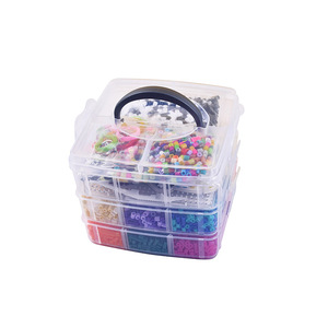 Vente en gros de perles <span class=keywords><strong>Hama</strong></span> 5mm ensemble de perles colorées tableau de chevilles en plastique 5mm kit de perles Perler style dessin animé éducatif pour les enfants - Product Image 1