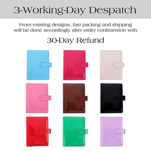 Agenda Planificadora Hongbo, la Más Vendida, con Anillas, 6 Colores Brillantes, Cubierta Súper Lisa de Cuero Sintético, Encuadernada con Patente, Económica, Ideal como Regalo Escolar/de Oficina - Product Image 3