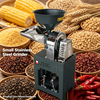 Moulin à Grains Mini Portable en Acier Inoxydable pour Usage Domestique et Agricole – Équipement de Fabrication de Poudre d'Aliments pour Animaux