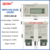 Compteur électronique à affichage numérique série H7EC avec compteur de poinçons à mémoire de panne de courant
