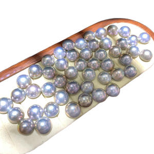 Perles nues en nacre bleue argentée Miracle Light 14-15 mm pour la création de bijoux - Product Image 3