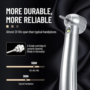 Turbine dentaire à haute vitesse à bouton-poussoir LED de qualité supérieure, pièces à main <span class=keywords><strong>dentaires</strong></span>, pièces à main <span class=keywords><strong>dentaires</strong></span> à haute vitesse, 2/4 trous - Product Image 3