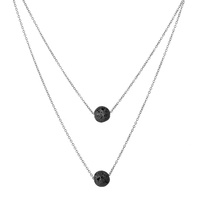 Bijoux fantaisie pierre de lave pendentif huile essentielle aromathérapie diffuseur collier pour hommes perles de lave