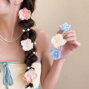 Vente en gros d'attaches élastiques à cheveux pour filles avec fleur pour cheveux pour femmes - Product Image 2