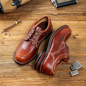 <span class=keywords><strong>Stivali</strong></span> Martin <span class=keywords><strong>Marroni</strong></span> da <span class=keywords><strong>Uomo</strong></span>, Scarpe in Pelle con Punta Larga, Stile Casual Britannico, Tendenza Autunnale - Product Image 4