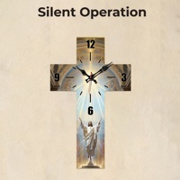 Moderne Jesus-Kreuz Wanduhr Wohnzimmer-Deko Luxuriöse Geräuschlose Quarzuhr für Wohnzimmer und Kirchendekoration