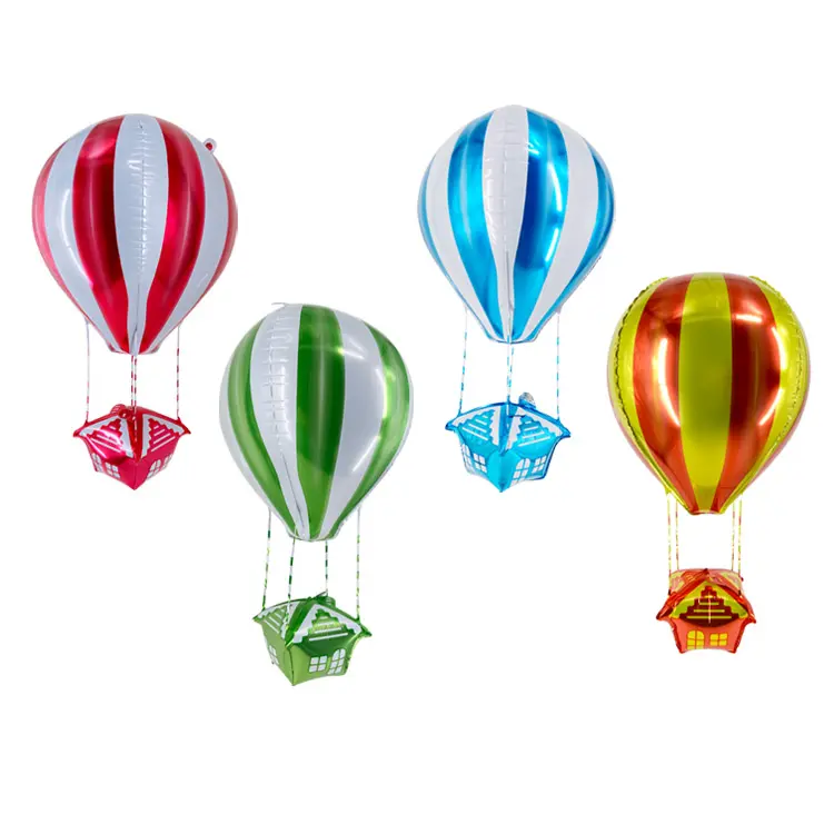 Amazon hot sale 22 inch 4D Hot Air foil balloon Kids toy children birthday inflatable toys balloons Helium for baby shower decor