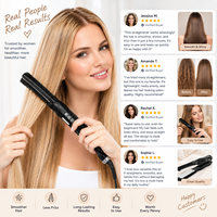 Lisseur chauffant pour cheveux, fer à lisser pour femmes, styler numérique pour des cheveux lisses, brillants et sans frisottis