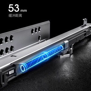 Rieles deslizantes para cajones Cooper de 36 pulgadas, 1.8 mm, acero laminado en frío, cierre suave con amortiguación para gabinetes de cajones - Product Image 3