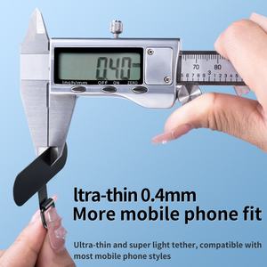 Cordon universel pour téléphone avec patch en acier inoxydable et anneau en D, attache de sécurité pour téléphone portable en forme de corde, clip métallique pour téléphone - Product Image 3