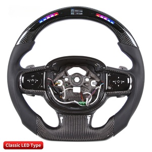 Volant de direction en fibre de carbone véritable à commande par application LED, très vendu, pour <span class=keywords><strong>Volvo</strong></span> <span class=keywords><strong>XC40</strong></span> XC60 2018-2021, style sport - Product Image 1