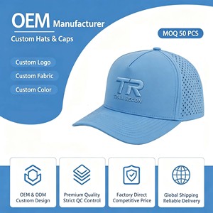 5-Panel Adjustable <b>Waterproof</b> Snapback <b>Hat</b> with Full Leather Fabric Custom Leather Logo Hip Hop Style - Product Image 1