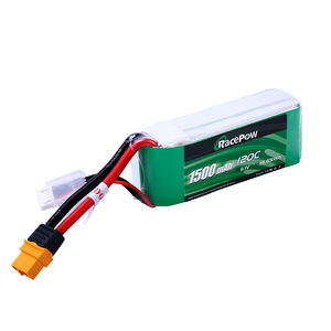 RacePow baterai Lipo isi ulang, FPV 1500mAh 11.1V 120C 3S1P untuk Drone RC balap dan mainan bersertifikat Kc - Product Image 2